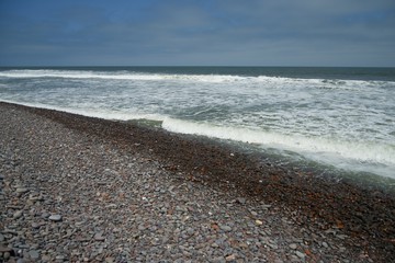 Kiesstrand an der Skelettküste bei Terrace Bay