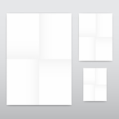 vector white folded papers