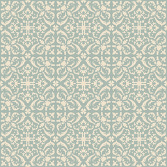 Elegant antique background image of spiral geometry kaleidoscope pattern.
