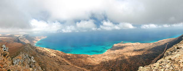 Socotra island, Yemen, panoramic view from easternmost point
