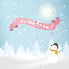 Big Winter Sale Snowman