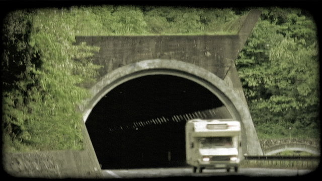 Timelapse Cars 1. Vintage stylized video clip.