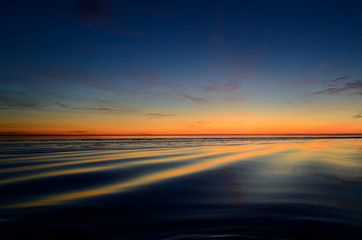 Fototapeta na wymiar open Baltic sea at the sunset