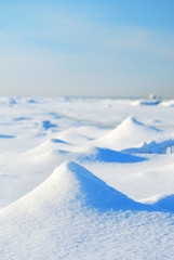 Fototapeta na wymiar ice desert winter landscape
