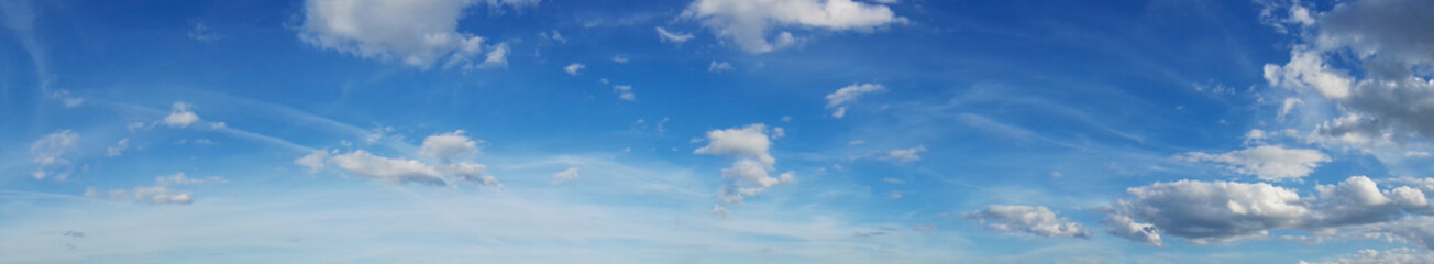 Beautiful sky panorama, cloudscape over horizon. 