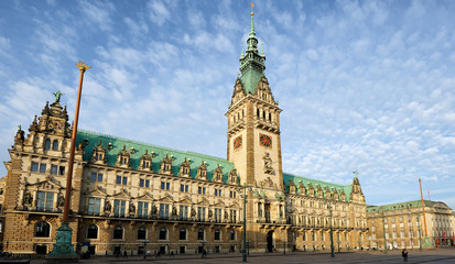 Fototapeta na wymiar Rathaus, Hamburg, Germany