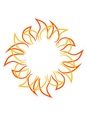 tattoo design cool stylish sun flames sun