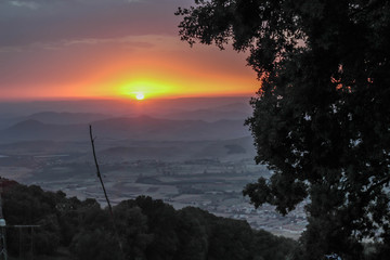 sunset over the lake
