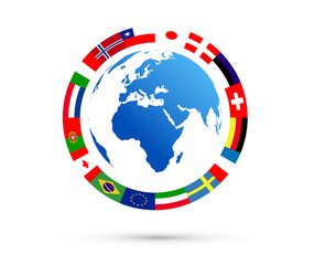 bandiere, bandierine, internazionale, mondo © xyz+