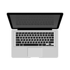 Laptop isolated on white background