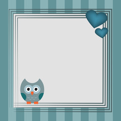 Eule & Herzchen - Vektor Grafik