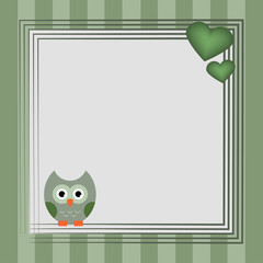 Eule & Herzchen - Vektor Grafik