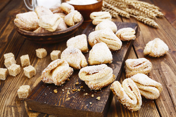 Homemade cookies with curd
