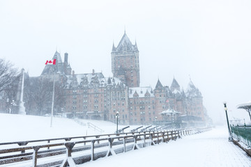 Fototapeta na wymiar Quebec City Chateau Frontenac