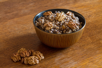 Kutia is a sweet grain pudding, traditionally served in Ukraine, Belarus and some parts of Poland. Kutia is often the first dish in the traditional twelve-dish Christmas Eve.