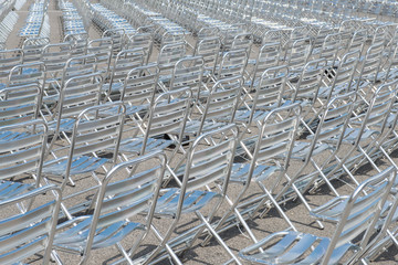 Silver Chairs for an open air event