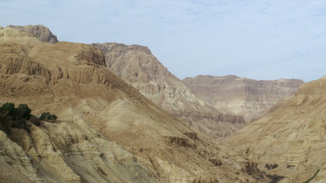 Royalty Free Stock Video Footage of a desert canyon shot in Israel at 4k with Red.