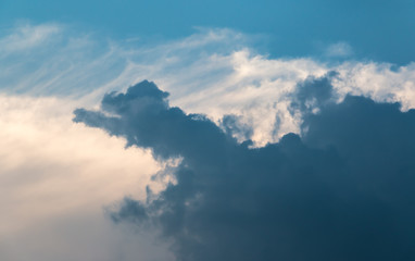 Fototapeta na wymiar blue cloud sky