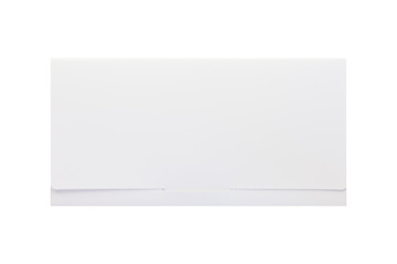 White paper envelope isolated on white background