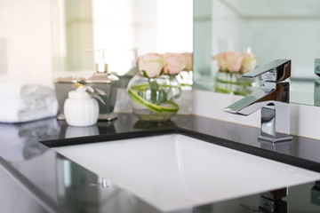 washbasin in bathroom
