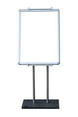 Blank metal shop display isolated on white background