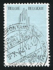 Hand with Barbed Wire and Freed. Hand