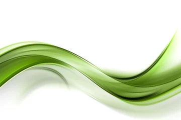 Crédence de cuisine en verre imprimé Vague abstraite Conception impressionnante de vague verte abstraite