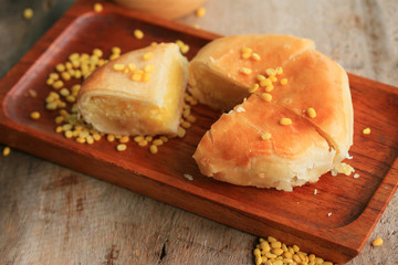 Festival moon cake with soybeans