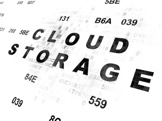 Privacy concept: Cloud Storage on Digital background