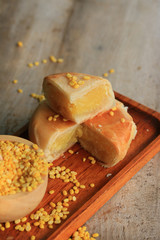 Festival moon cake with soybeans