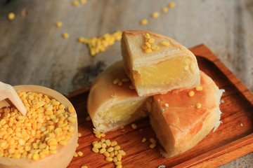 Festival moon cake with soybeans