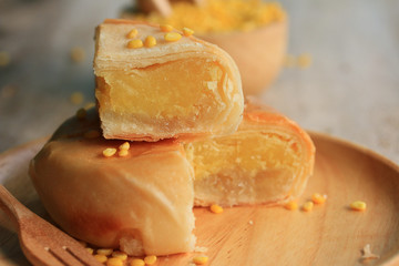 Festival moon cake with soybeans