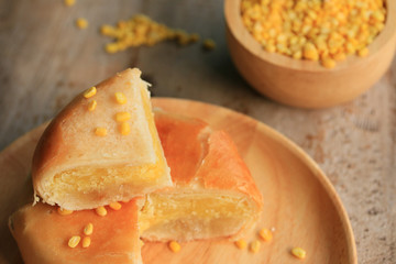 Festival moon cake with soybeans