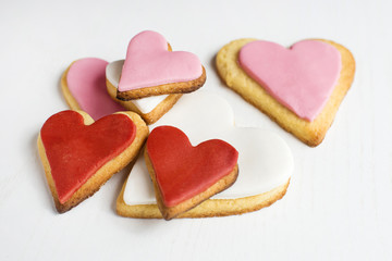 Obraz na płótnie Canvas Heart shaped cookies