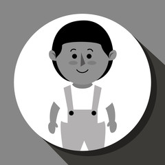 People cartoon gray and white