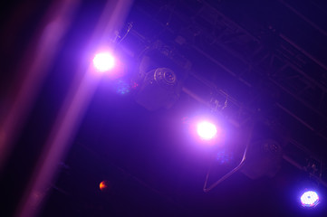 rays of spotlights at a concert