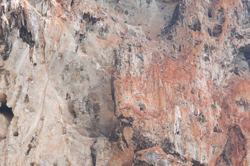 Close up to rock face.