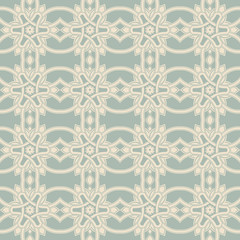 Elegant antique background image of round triangle cross pattern.
