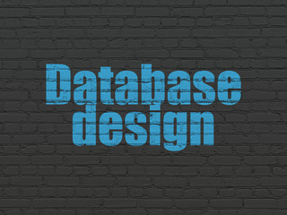Obraz premium Software concept: Database Design on wall background