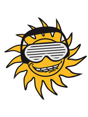 sun cool sunglasses grin summer hot headphones music party dj club dance techno celebrate hot