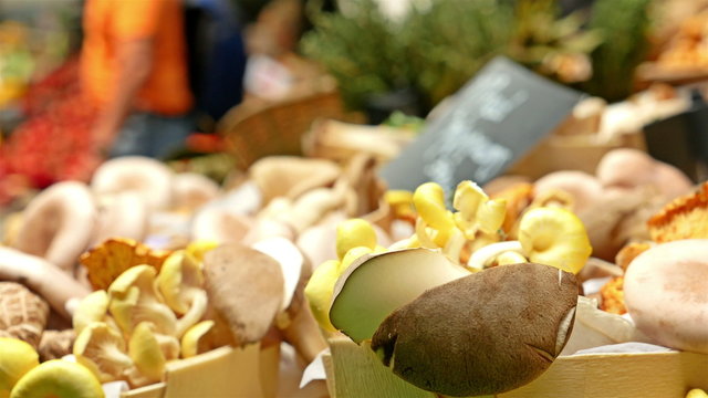 Mushrooms in Borough Market in London