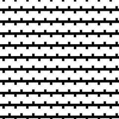 Pixel art lines and blocks vector seamless pattern. Geometric squares background.