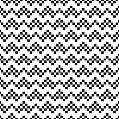 Pixel art zig zag tribal ethnic vector seamless pattern. Geometric squares background.