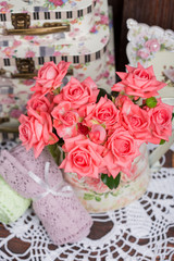 Obraz na płótnie Canvas Bouquet of pink roses