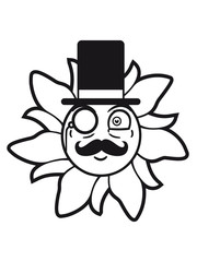 Sir Lord gentlemen cylinder monocle glasses mustache mustache hat sun