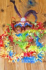 Fototapeta premium Mask and garlands
