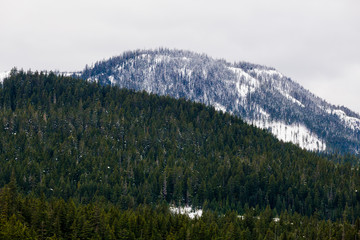 Oregon Mountains in Winter Snow