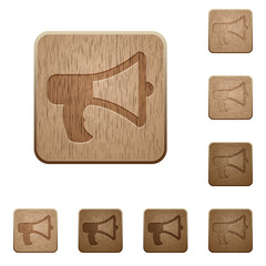 Megaphone wooden buttons