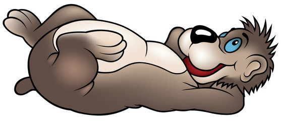 Bear Lazing - Colored Cartoon Illustration, Vector © Roman Dekan
