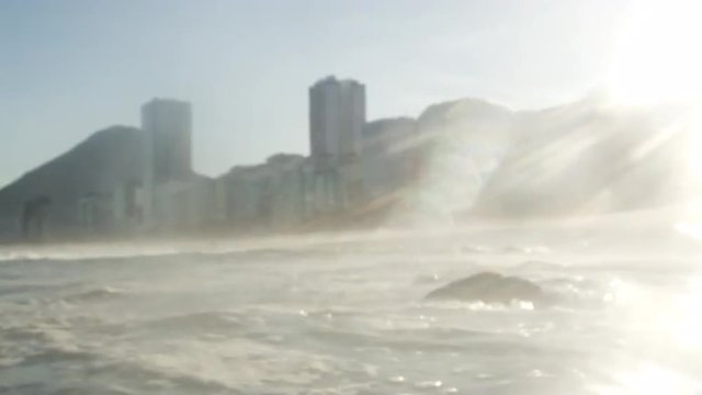 Lens flare shot of Rio de Janeiro, Brazil.